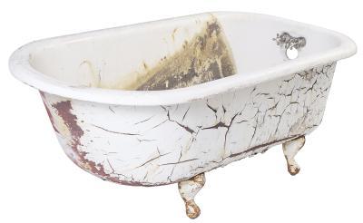 old rusted bathtub